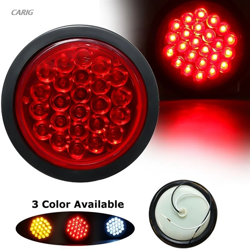 M C 1Pcs 24 LED Car Round Rear Tail Light Turn Singal Lamp ATV Reflectors Truck Side Marker Warning Lights Red/Yellow/White
M C 1Pcs 24 LED Car Round Rear Tail Light Turn Singal Lamp ATV Reflectors Truck Side Marker Warning Lights Red/Yellow/White