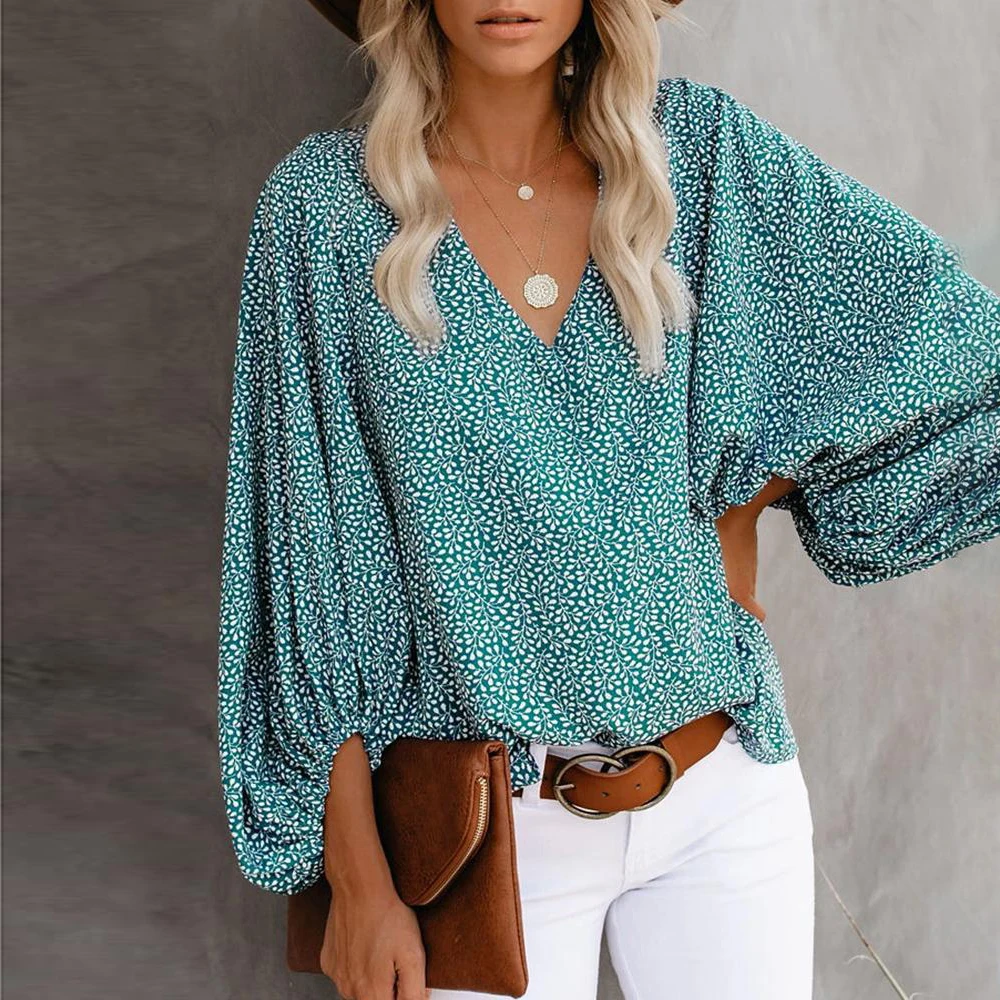 Women 2021 Vintage Lantern Long Sleeve Shirt Summer V-neck Loose Casual Geometric Dots Printed Oversize Lady Tops Female Blouses
Women 2021 Vintage Lantern Long Sleeve Shirt Summer V-neck Loose Casual Geometric Dots Printed Oversize Lady Tops Female Blouses