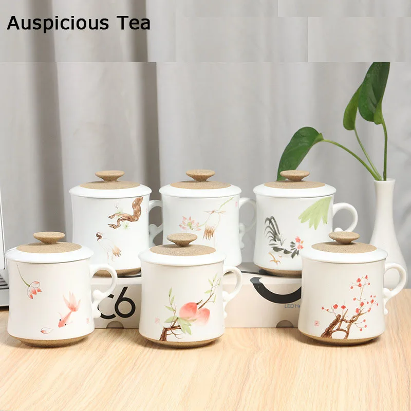 Chinese Elegant White Porcelain Teacups With Lid And Filter Office Coffee Mug High Quality Hand Painted Tea Cups Drinkware
Chinese Elegant White Porcelain Teacups With Lid And Filter Office Coffee Mug High Quality Hand Painted Tea Cups Drinkware