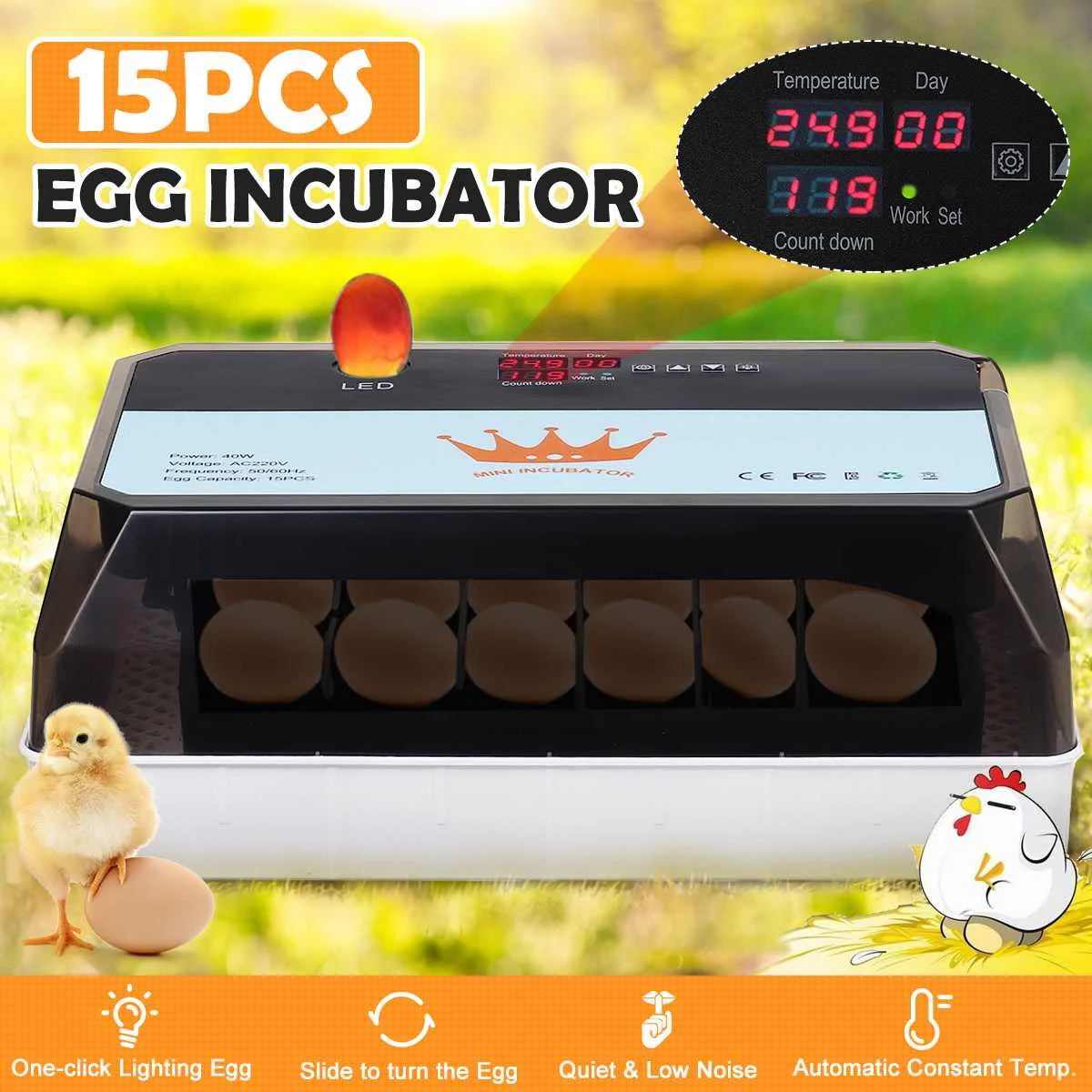 Цифровой инкубатор выводной шкаф Брудер 16Egg 220V птица перепелиное яйцо инкубатор куриных топорик инкубатор Птицы Авто фермы инкубаторов
Цифровой инкубатор выводной шкаф Брудер 16Egg 220V птица перепелиное яйцо инкубатор куриных топорик инкубатор Птицы Авто фермы инкубаторов
