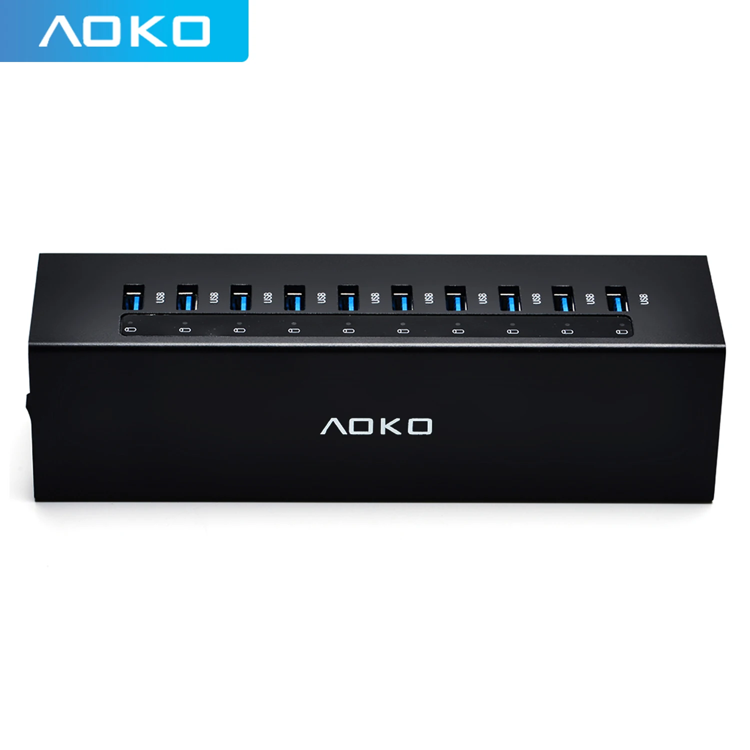 

Аоко USB 3,0 концентратор 10 Порты и разъёмы Зарядное устройство концентратор промышленного мульти Порты и разъёмы s центр каждой интерфейс вых...