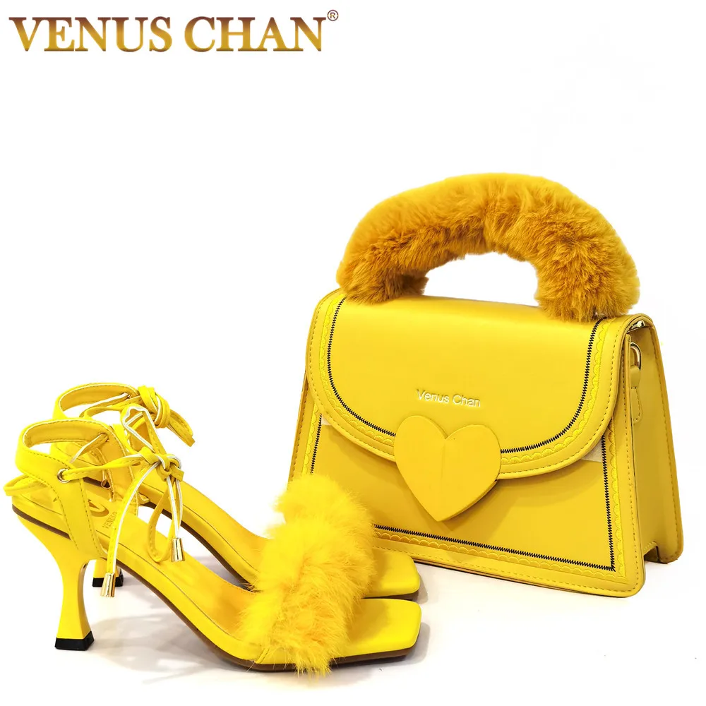Venus Chan shoes and Bag Set Sandals 2021 Summer New Women Shoes Fur Cross straps High Heels 7.5cm Stiletto Model Catwalk Shoe
Venus Chan shoes and Bag Set Sandals 2021 Summer New Women Shoes Fur Cross straps High Heels 7.5cm Stiletto Model Catwalk Shoe