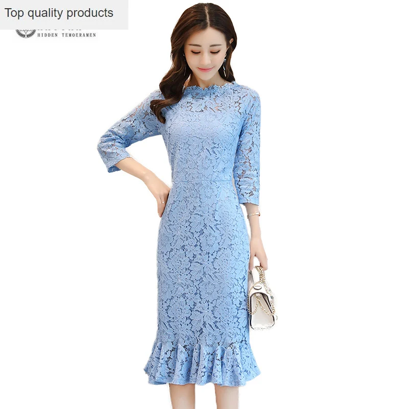 Lace New Ruffled Dress Sexy Hollow Out Mermaid Long Dresses Solid Slim Elegant Spring Women Dress Ladies Vestidos Robe OK1563
Lace New Ruffled Dress Sexy Hollow Out Mermaid Long Dresses Solid Slim Elegant Spring Women Dress Ladies Vestidos Robe OK1563
