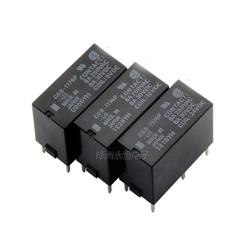 10 шт./лот G6B-1174P-US-5VDC/G6B-1174P-US-12VDC 5V/12V/24V 4P/4Pin 8A Relay 
10 шт./лот G6B-1174P-US-5VDC/G6B-1174P-US-12VDC 5V/12V/24V 4P/4Pin 8A Relay