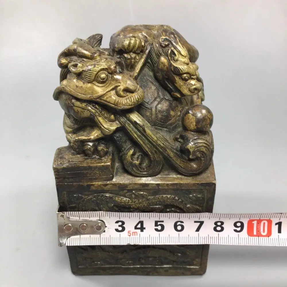 Chinese Old Copper Collection Pure Copper Dragon turtle seal 
Chinese Old Copper Collection Pure Copper Dragon turtle seal