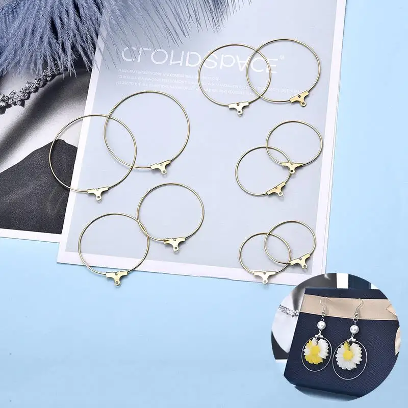 20pcs/Set Stainless Steel Earrings Hook Connectors Round Loop Earrings For DIY Women Jewelry Making Findings 20/25/30/35/40mm
20pcs/Set Stainless Steel Earrings Hook Connectors Round Loop Earrings For DIY Women Jewelry Making Findings 20/25/30/35/40mm