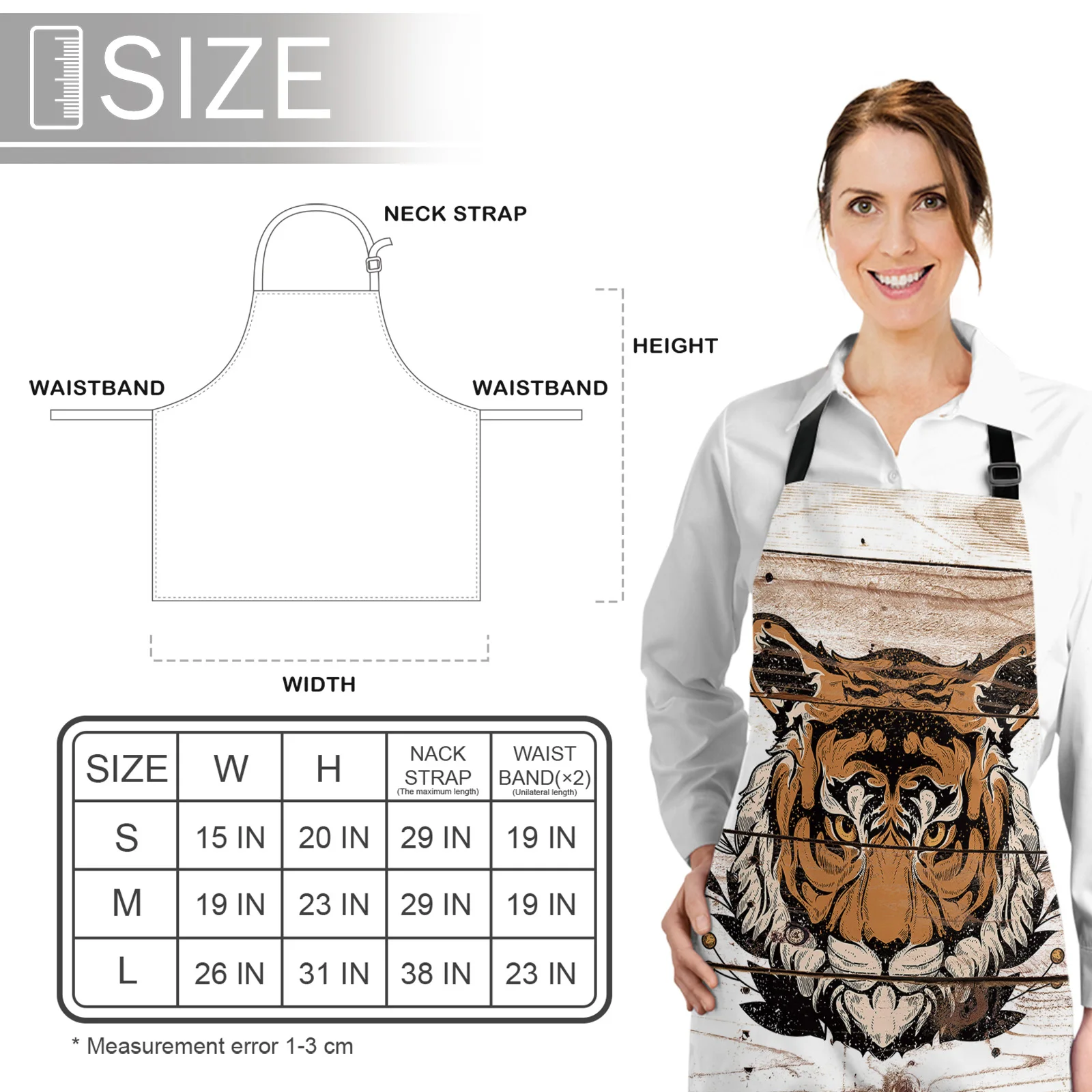 Vintage Wooden Texture Tiger Printed Kitchen Cooking Baking Aprons Canvas Sleeveless For Women Man Kids Home Delantal Cocina
Vintage Wooden Texture Tiger Printed Kitchen Cooking Baking Aprons Canvas Sleeveless For Women Man Kids Home Delantal Cocina