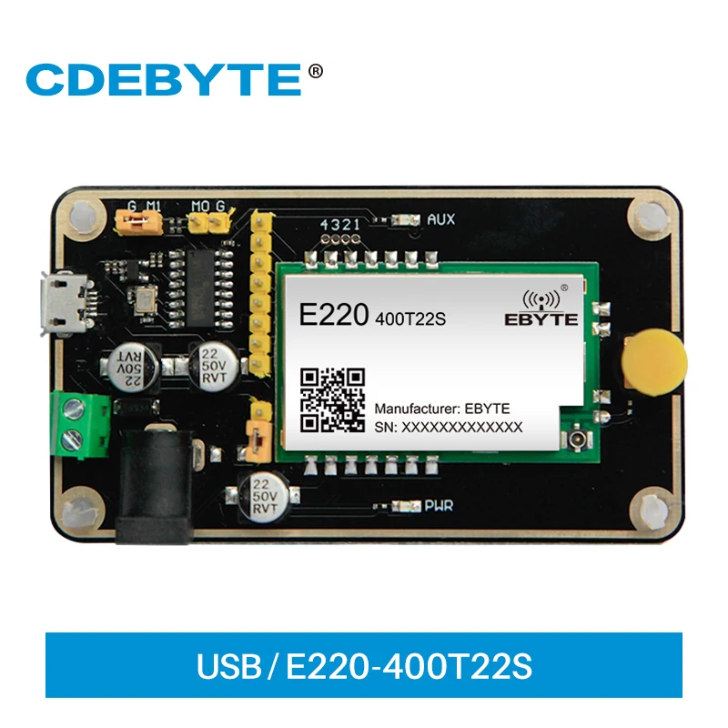 LLCC68 E220-400TBL-01 Test Board E220-400T22S LoRa Module USB Power Supply Cable Rubber Antenna SMA-J Gain 3dBi 22dBm 410-493MHz
LLCC68 E220-400TBL-01 Test Board E220-400T22S LoRa Module USB Power Supply Cable Rubber Antenna SMA-J Gain 3dBi 22dBm 410-493MHz