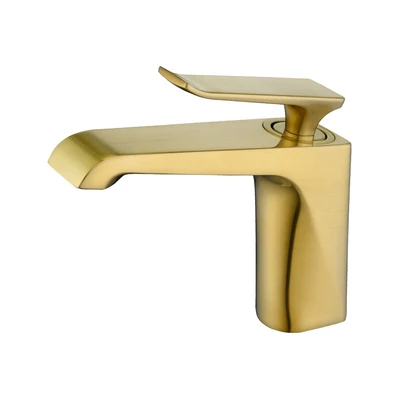 Матовый золотой или серый цвет латунный кран для раковины ванной комнаты