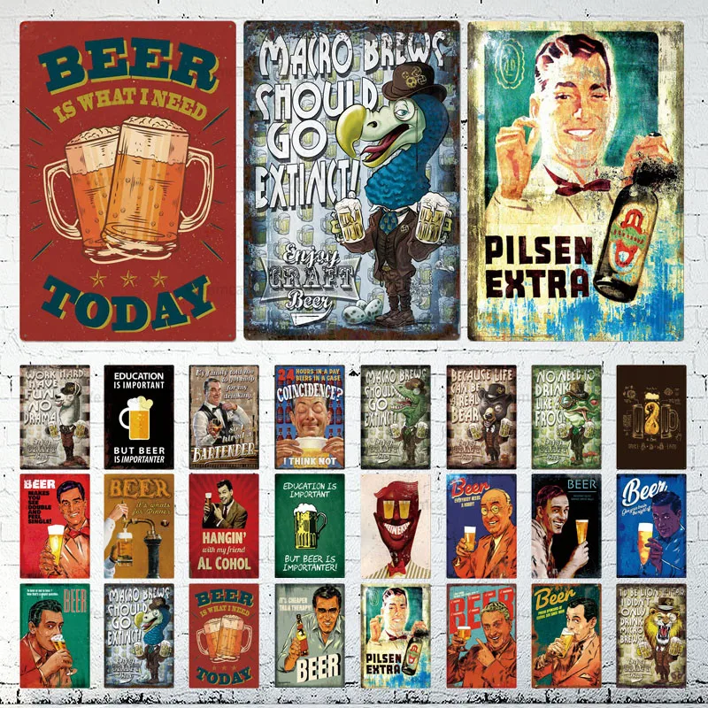 Man with Beer Iron Painting Vintage Poster Metal Tin Signs Wall Decor Art Poster Wall Plaque Plate for Bar Club Man Cave
Man with Beer Iron Painting Vintage Poster Metal Tin Signs Wall Decor Art Poster Wall Plaque Plate for Bar Club Man Cave