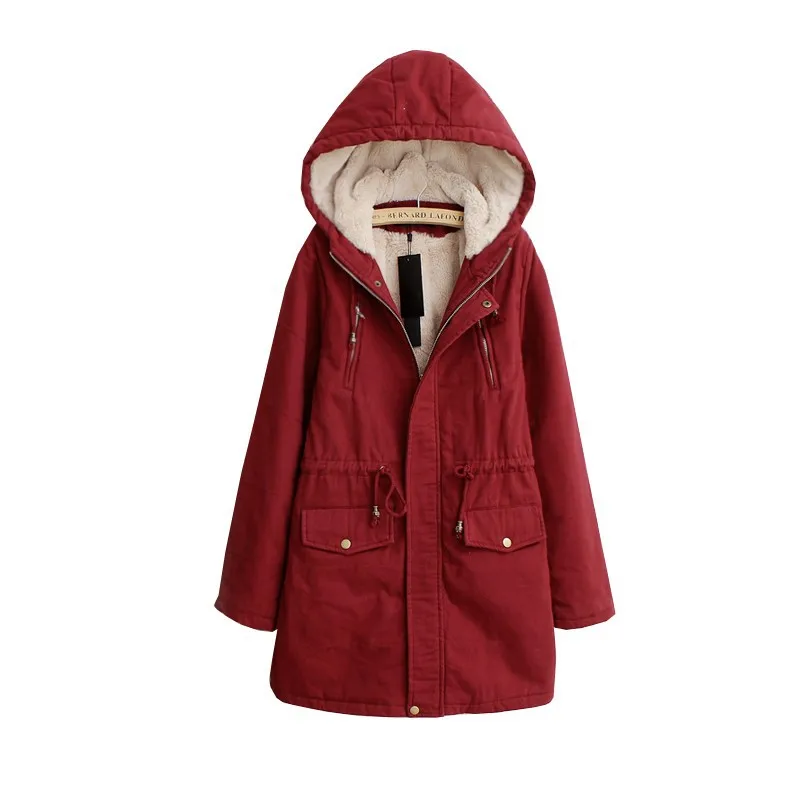 2019 New Style Women's Sweet Solid Color Stitching Cashmere Warm Drawstring Waist Hugging Hooded Mid-length Cotton-padded
2019 New Style Women's Sweet Solid Color Stitching Cashmere Warm Drawstring Waist Hugging Hooded Mid-length Cotton-padded