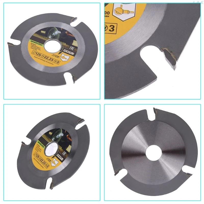 Woodworking Blade for Angle Grinder Disc for Wood Carving Cutting Shaping with 3 Teeth 7/8'' Arbor 5 Inch 125mm F1FC
Woodworking Blade for Angle Grinder Disc for Wood Carving Cutting Shaping with 3 Teeth 7/8'' Arbor 5 Inch 125mm F1FC