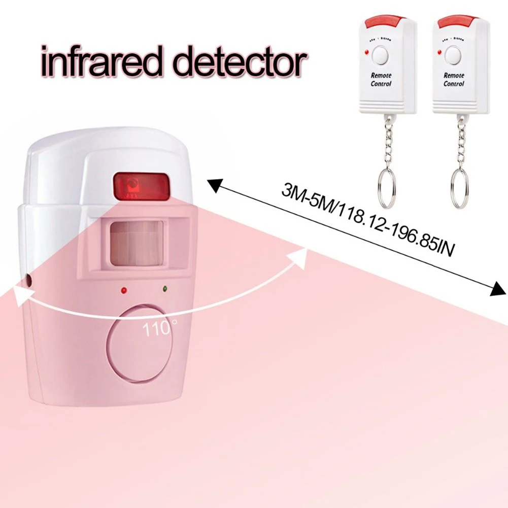 Wireless PIR / Motion Alarm Sensor + 2 Remote Control Alarm 120db Remote Control Infrared Wireless Door Window Home Alarm 
Wireless PIR / Motion Alarm Sensor + 2 Remote Control Alarm 120db Remote Control Infrared Wireless Door Window Home Alarm