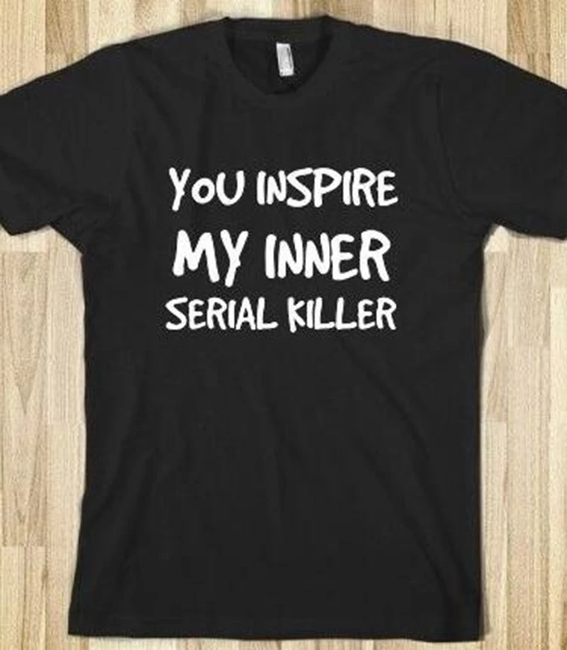 Смешная футболка унисекс с надписью «You Inspire My Inner» и надписью «Killer», летняя модная смешная футболка
Смешная футболка унисекс с надписью «You Inspire My Inner» и надписью «Killer», летняя модная смешная футболка