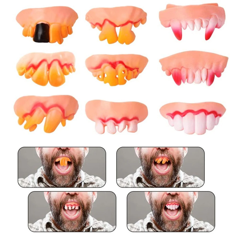 New 10pcs Funny Goofy Fake Vampire Denture Teeth Halloween Horror Decor Prop Trick Toy Party Dressing Makeup Tools
New 10pcs Funny Goofy Fake Vampire Denture Teeth Halloween Horror Decor Prop Trick Toy Party Dressing Makeup Tools