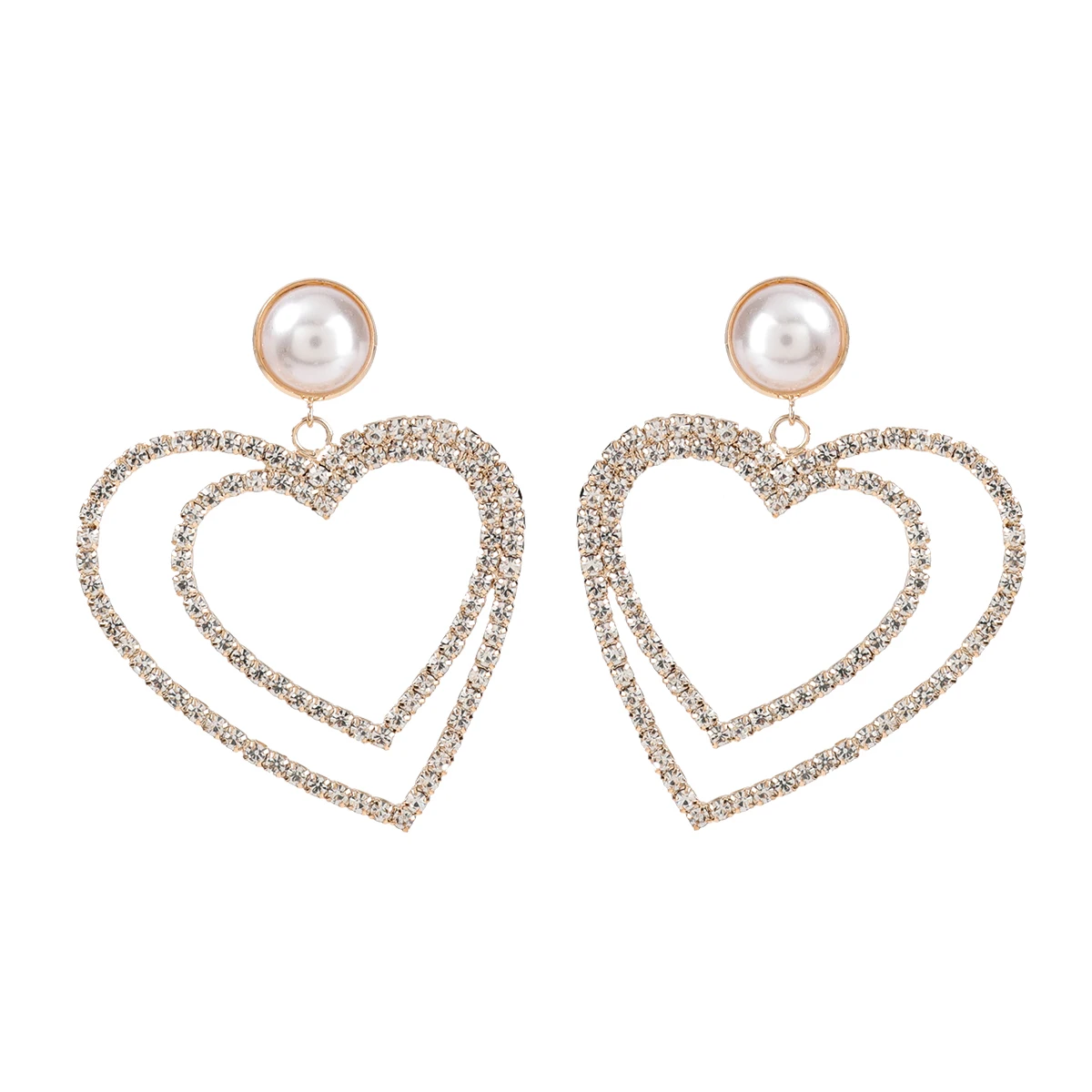 JIJIAWENHUA New Trend Ladies Love Heart Shaped Rhinestone Hoop Earrings Dinner Wedding Jewelry Fashion Temperament Accessories
JIJIAWENHUA New Trend Ladies Love Heart Shaped Rhinestone Hoop Earrings Dinner Wedding Jewelry Fashion Temperament Accessories