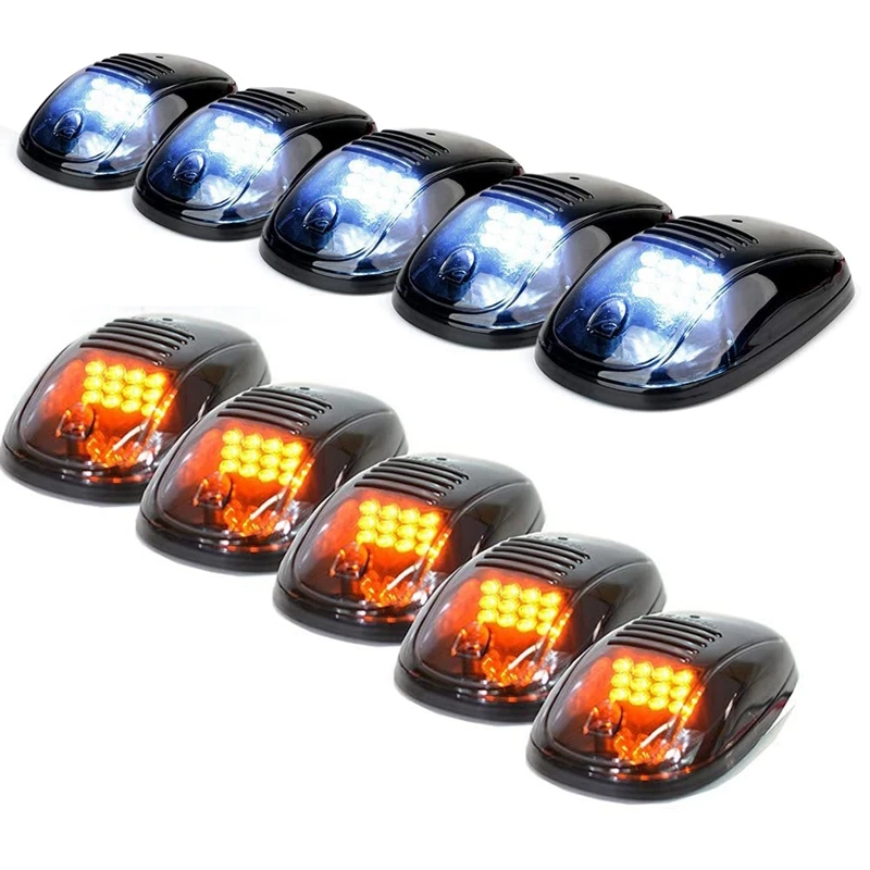 12 LED Cab Roof Top Marker Running Clearance Light for Ford Dodge Ram Toyota Trucks SUV POV Pickup, Black 5 PCS
12 LED Cab Roof Top Marker Running Clearance Light for Ford Dodge Ram Toyota Trucks SUV POV Pickup, Black 5 PCS