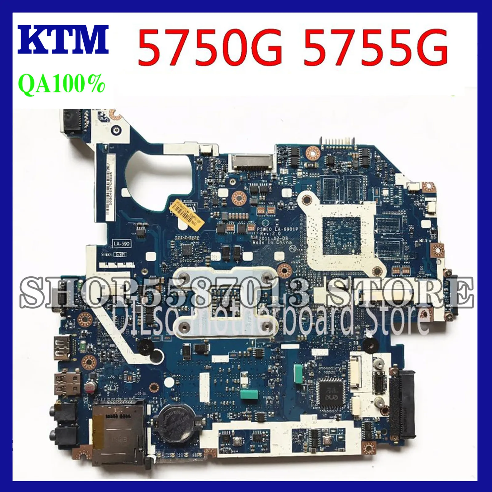 KEFU P5WE0 LA-6901P Motherboard For Acer 5750 5750G 5755 5755G Laptop Motherboard LA-6901P HM65 original Test Motherboard
KEFU P5WE0 LA-6901P Motherboard For Acer 5750 5750G 5755 5755G Laptop Motherboard LA-6901P HM65 original Test Motherboard