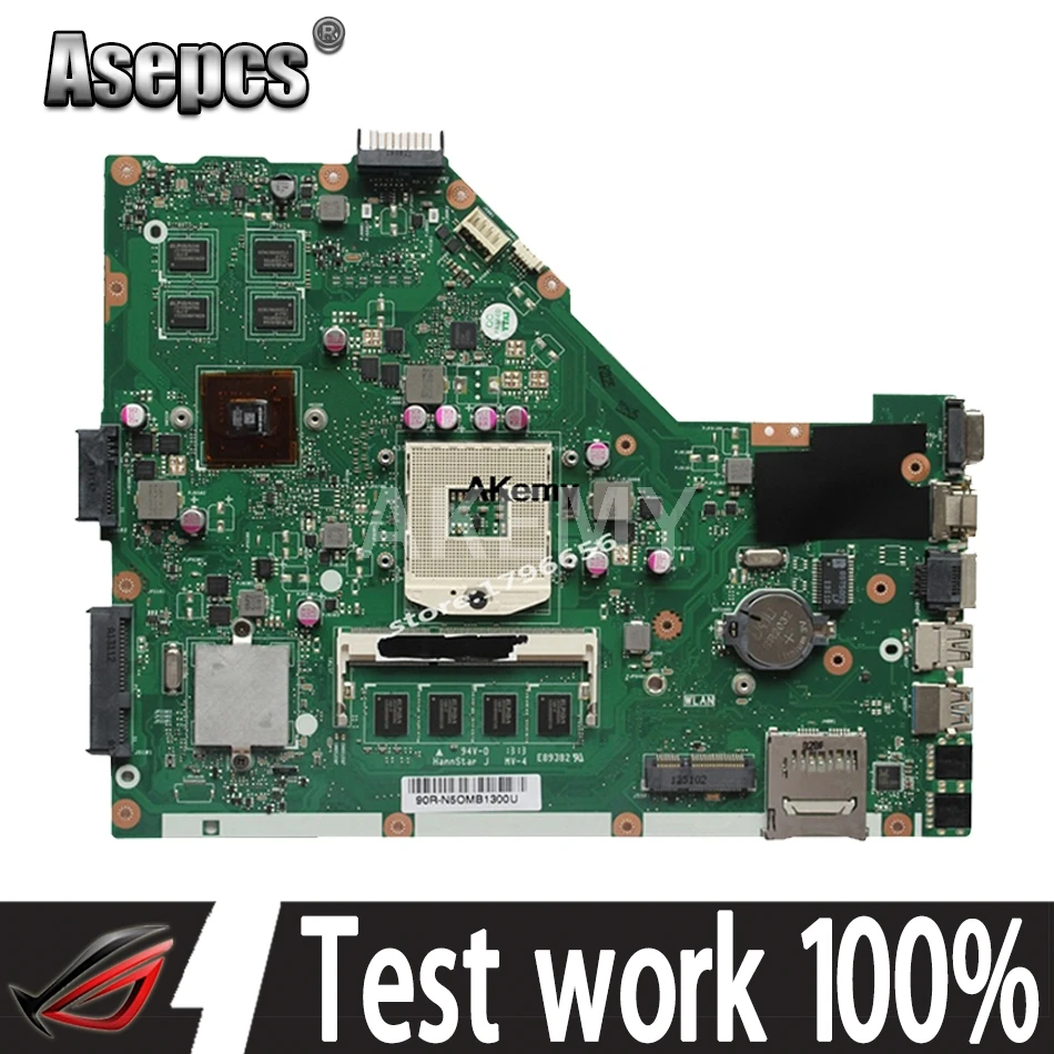Материнская плата X55VD Asus X55V REV2.0 REV2.1 материнская для ноутбука с GT610M + 2 Гб тестовая