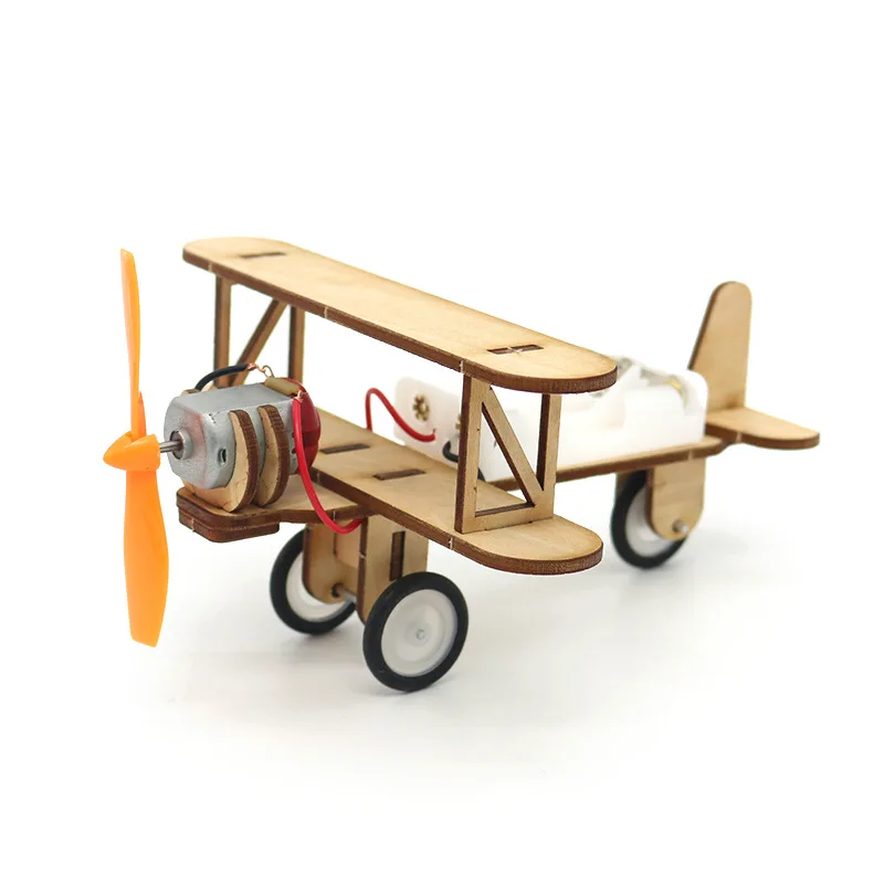 Wooden Electric Powered Double Wing Airplane DIY Model Educational Technology Kit 
Wooden Electric Powered Double Wing Airplane DIY Model Educational Technology Kit