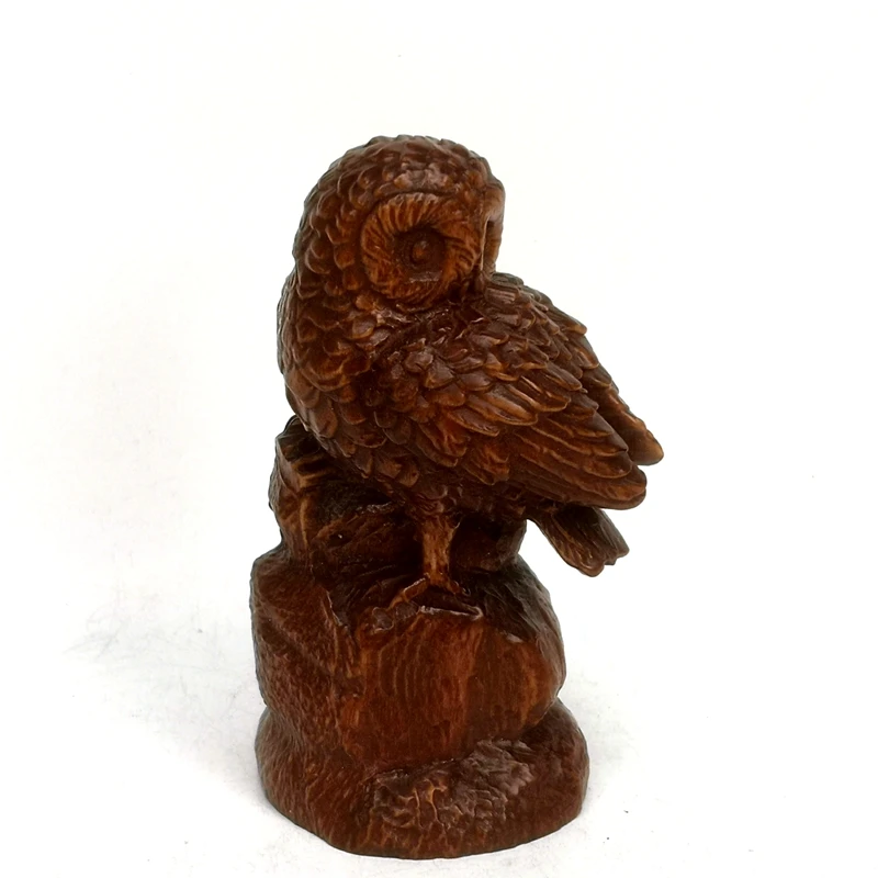 YIZHU CULTUER ART Collected China Old Boxwood Hand Carved vivid Owl Statue Family Decoration Gift
YIZHU CULTUER ART Collected China Old Boxwood Hand Carved vivid Owl Statue Family Decoration Gift
