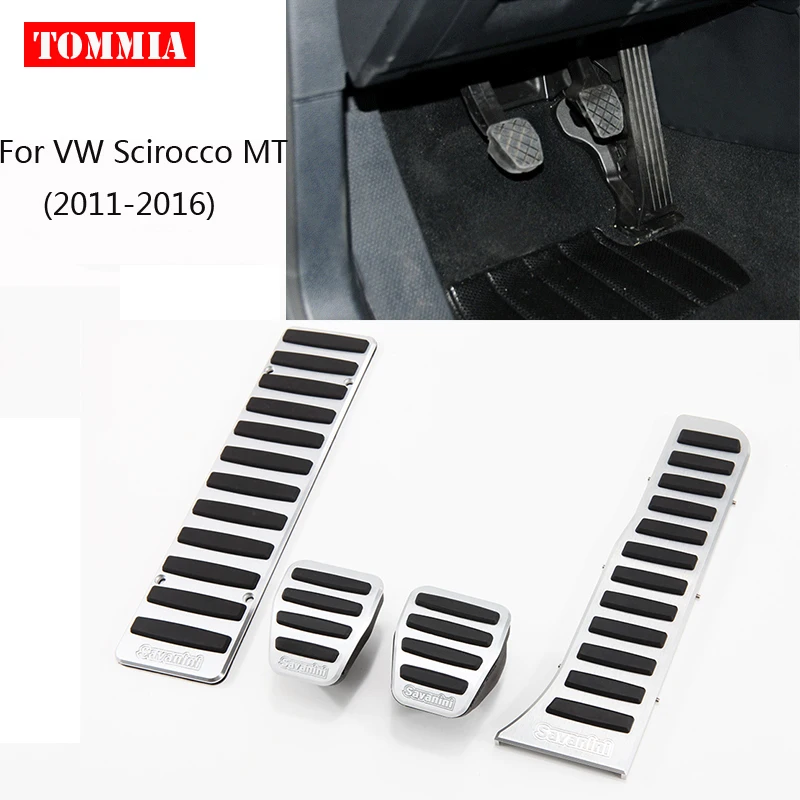 tommia Aluminum Footrest Gas Brake Pedals Pad kit For VW Scirocco MT 2011-2016 no drilling cool design styling
tommia Aluminum Footrest Gas Brake Pedals Pad kit For VW Scirocco MT 2011-2016 no drilling cool design styling