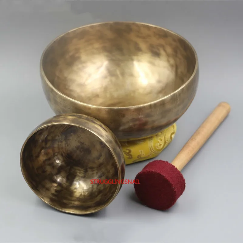 Nepal Handmade Brass Tibet Bowl Ritual 4 Key Music Therapy Copper Chime Copper Tibetan Singing Bowl(Including Sticks and Mats)
Nepal Handmade Brass Tibet Bowl Ritual 4 Key Music Therapy Copper Chime Copper Tibetan Singing Bowl(Including Sticks and Mats)