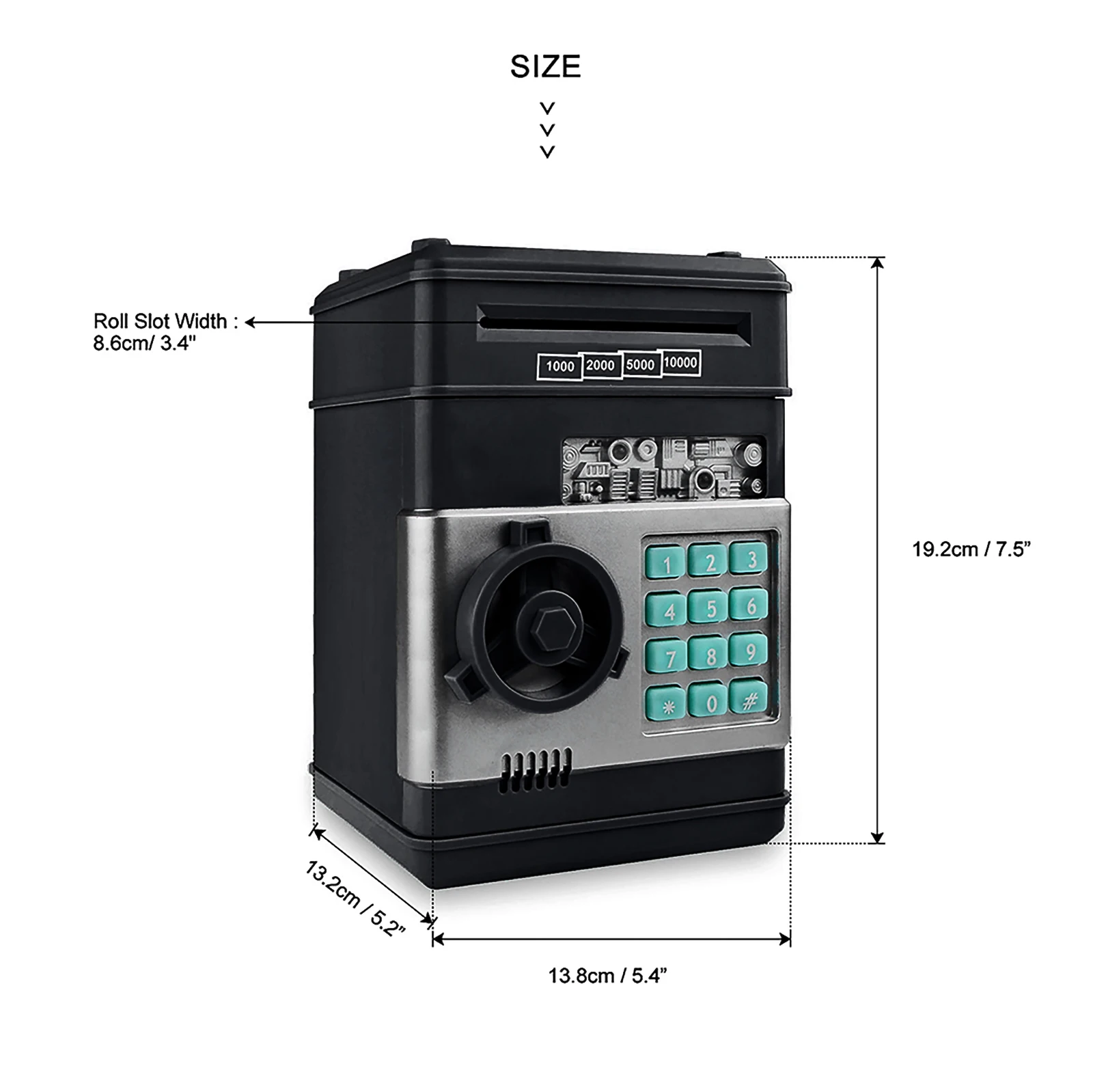 1pc Electronic Piggy Bank ATM Password Money Box Cash Coins Saving Box ATM Bank Safe Box Automatic Deposit Banknote Kids Gift
1pc Electronic Piggy Bank ATM Password Money Box Cash Coins Saving Box ATM Bank Safe Box Automatic Deposit Banknote Kids Gift