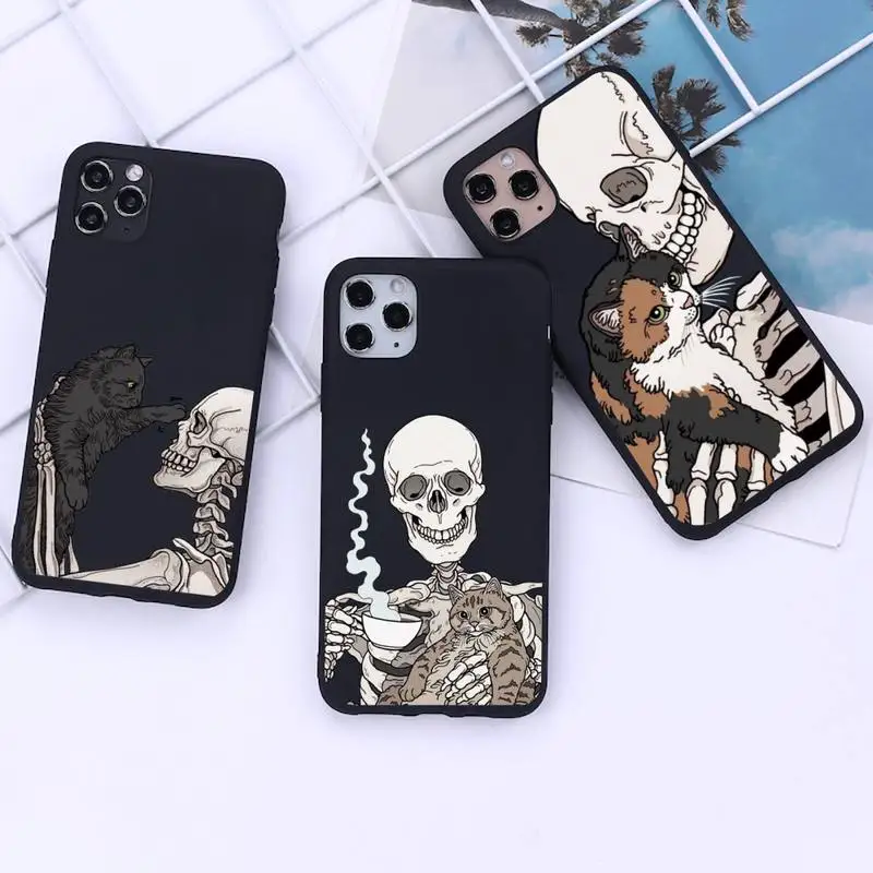 Cute Cat and Skeleton Phone Case for iphone 13 12 11 Pro Mini XS MAX 8 7 Plus X 2020 XR cover
Cute Cat and Skeleton Phone Case for iphone 13 12 11 Pro Mini XS MAX 8 7 Plus X 2020 XR cover