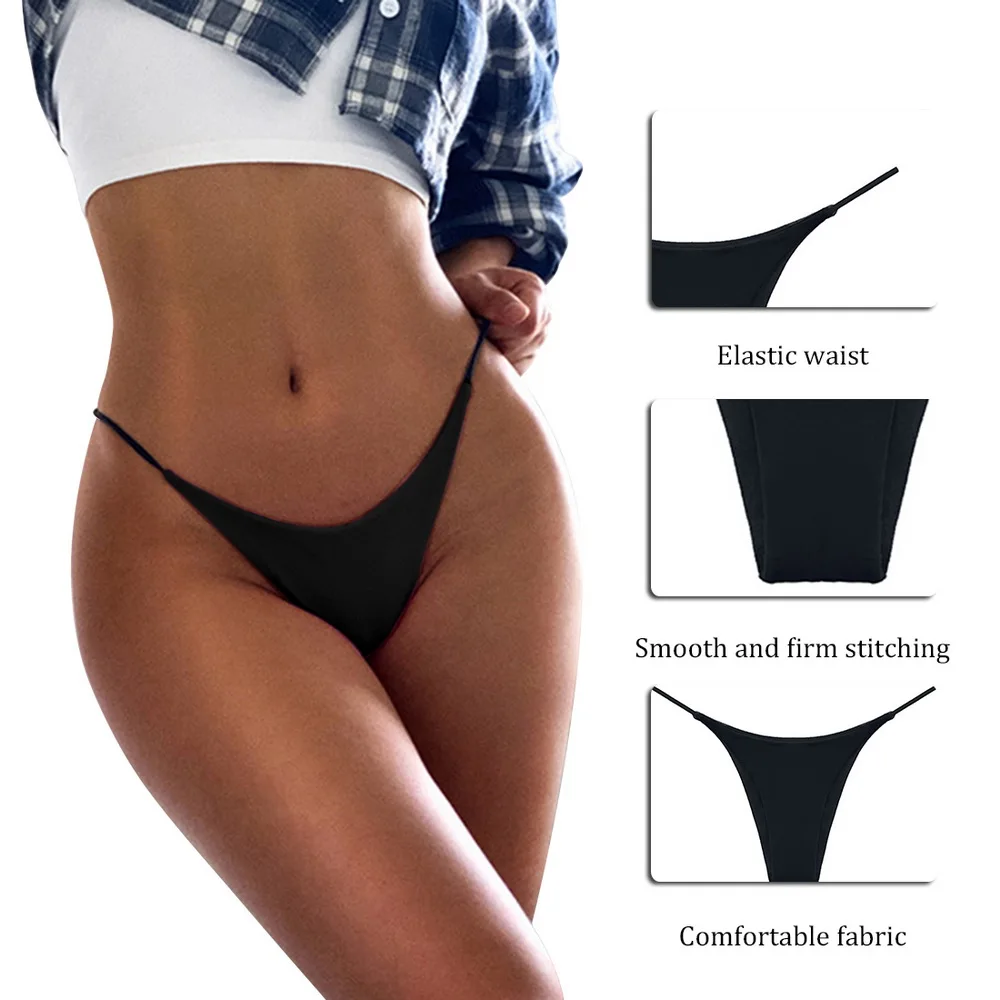 Ladies Thongs New Thin Strap Sexy Briefs Low Waist Women Panties Bikini Lingerie Women's Underpants Seamless Soft Intimates
Ladies Thongs New Thin Strap Sexy Briefs Low Waist Women Panties Bikini Lingerie Women's Underpants Seamless Soft Intimates