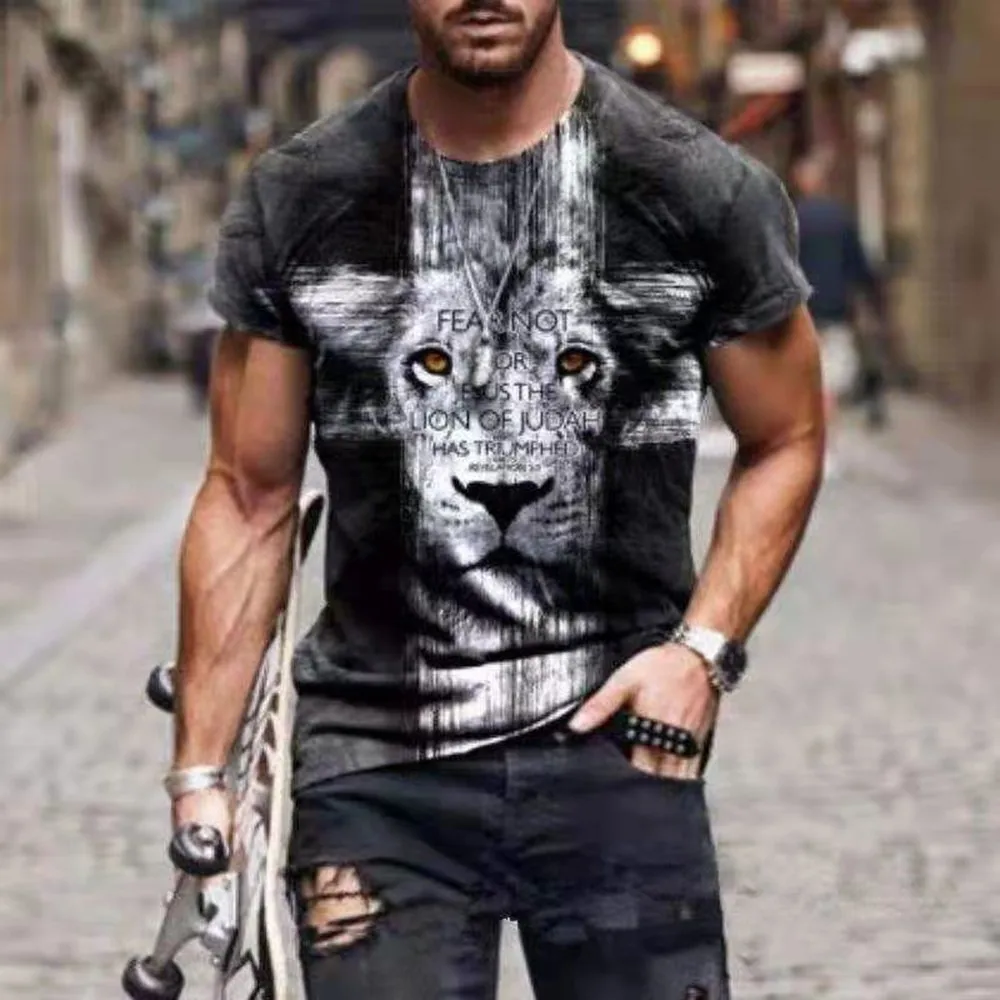 Men 3D Printed Crew Neck Tees Tops Short Sleeve Casual T-Shirt Sport Muscle Round Neck Pullover Plus Size Casual Streetwear Hot
Men 3D Printed Crew Neck Tees Tops Short Sleeve Casual T-Shirt Sport Muscle Round Neck Pullover Plus Size Casual Streetwear Hot