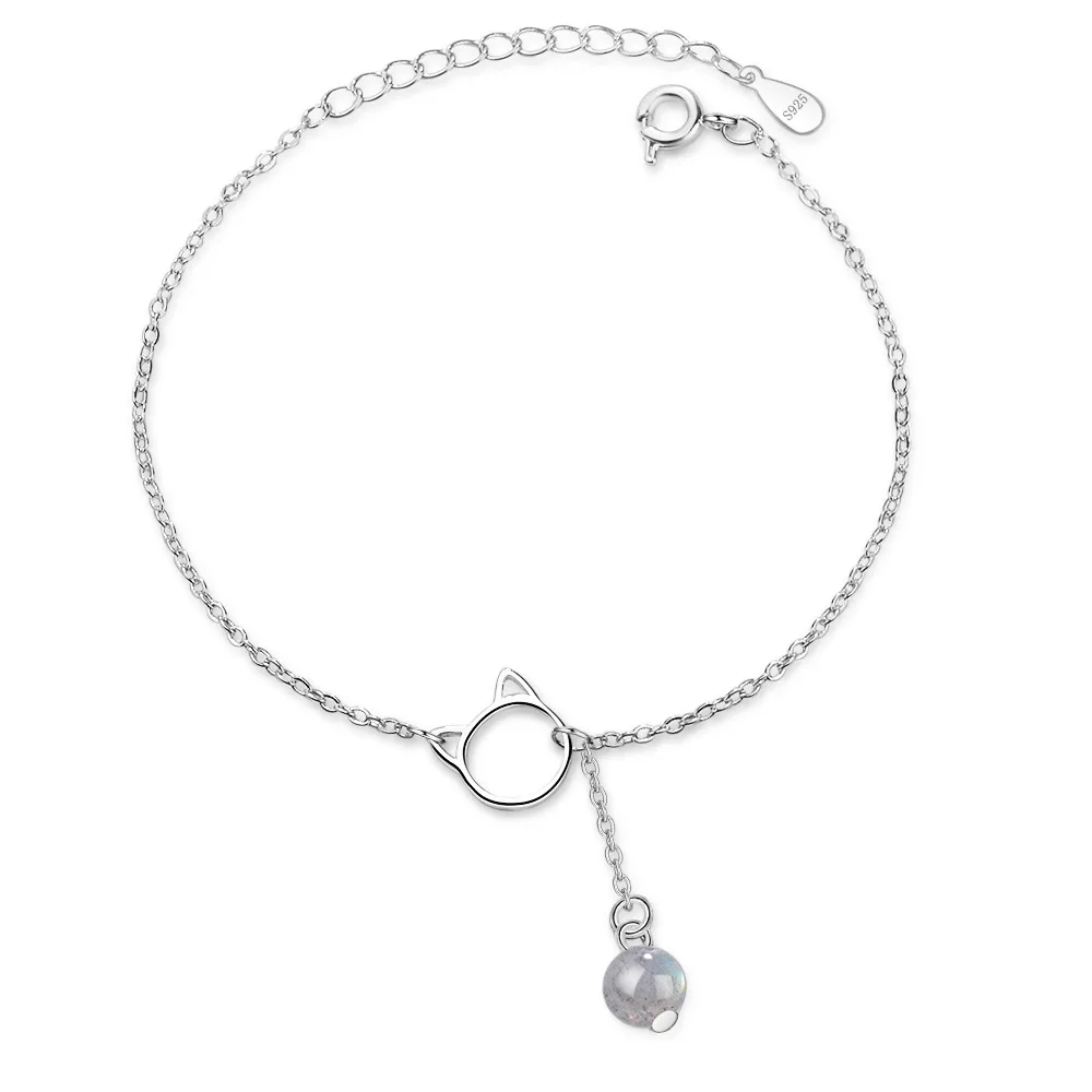 Hollow Cat Kitten Korean Style Small Fresh Strawberry Crystal Cute Labradorite Silver Color Bracelet For Woman SB120
Hollow Cat Kitten Korean Style Small Fresh Strawberry Crystal Cute Labradorite Silver Color Bracelet For Woman SB120