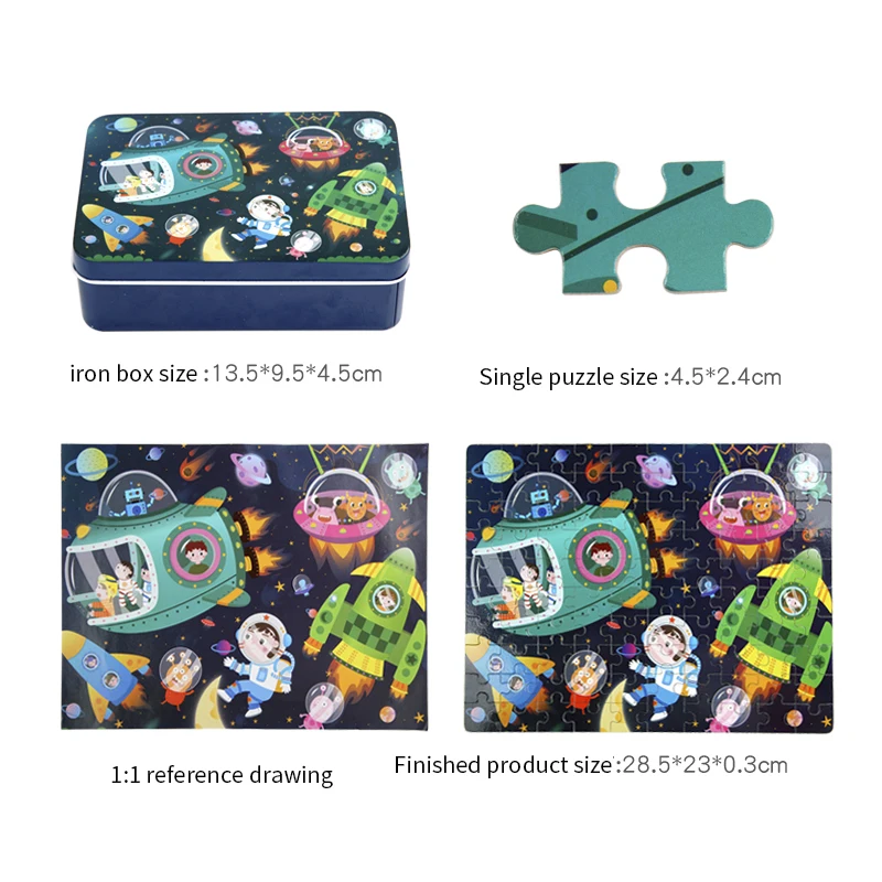 New 100 Pcs Wooden Puzzle Toys for Children Cartoon Animal Vehicle Wood Jigsaw Puzzle Baby Educational Toy for Kids Gifts
New 100 Pcs Wooden Puzzle Toys for Children Cartoon Animal Vehicle Wood Jigsaw Puzzle Baby Educational Toy for Kids Gifts