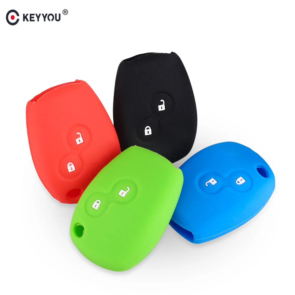 KEYYOU 2 кнопки силиконовый чехол для автомобильного ключа пульта дистанционного