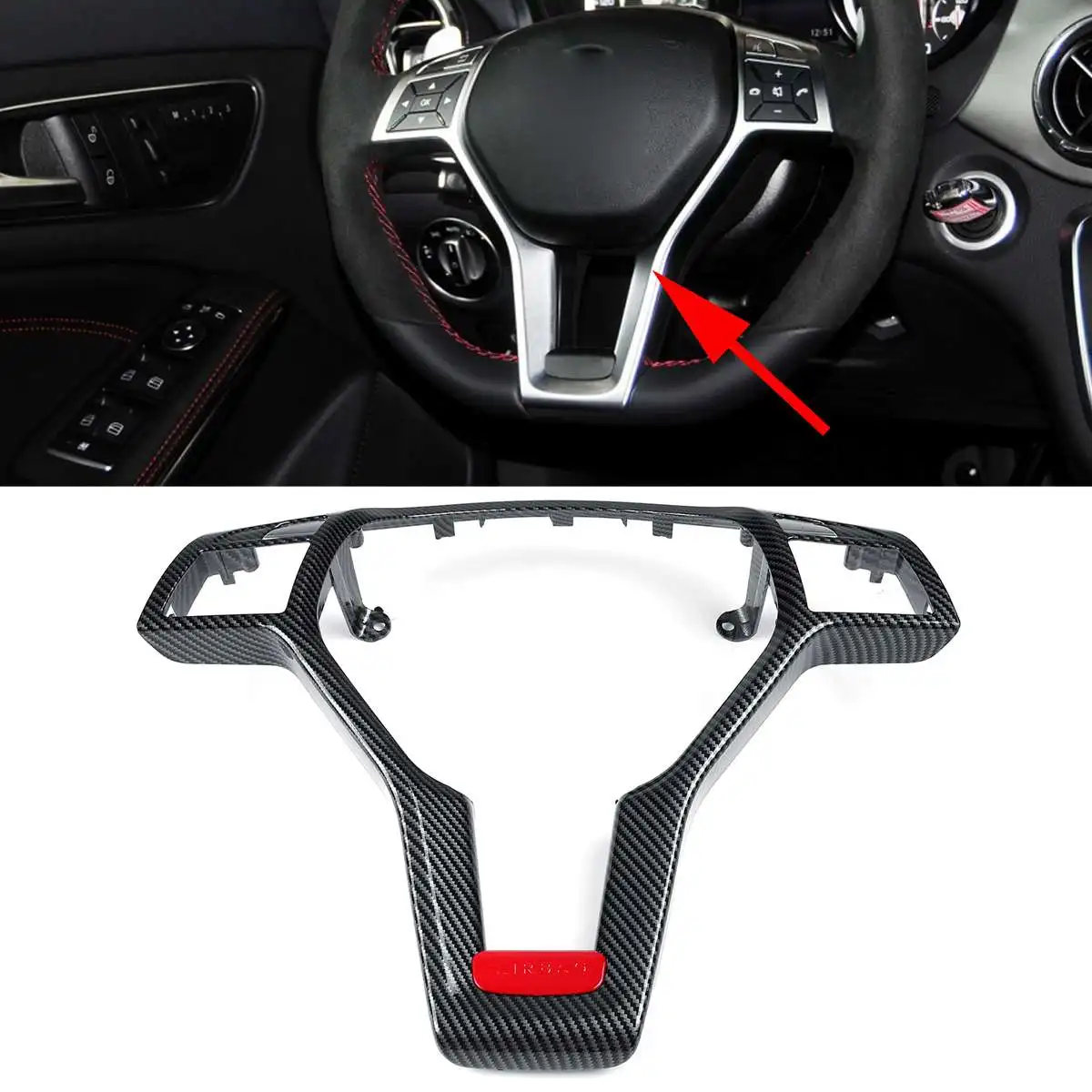 Отделка Рамы рулевого колеса для Mercedes Benz C E CLA CLASS W204 W212 W117 C172 C218 2012-2014 Для AMG Style
Отделка Рамы рулевого колеса для Mercedes Benz C E CLA CLASS W204 W212 W117 C172 C218 2012-2014 Для AMG Style