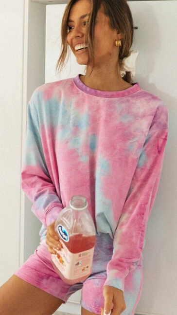 Ladies Casual Leisure Wear Set Summer Autumn Women Breathable Long Sleeve Round Neck Creative Random Dyeing Printing Pajamas Kit
Ladies Casual Leisure Wear Set Summer Autumn Women Breathable Long Sleeve Round Neck Creative Random Dyeing Printing Pajamas Kit