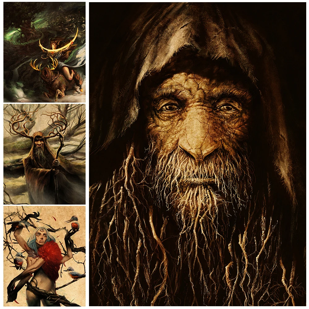 Forest Guardian Spirit Art Prints Woodland Wizard Poster And Prints Witch And World Tree Wall Art Canvas Paitning Home Decor
Forest Guardian Spirit Art Prints Woodland Wizard Poster And Prints Witch And World Tree Wall Art Canvas Paitning Home Decor