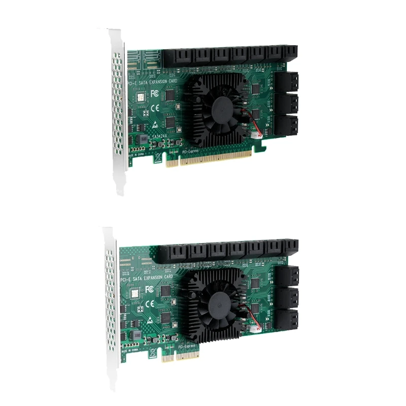 20 Port SATA PCI-E Adapter PCIE SATA PCI Express X16 SATA Card Controller Quickly Dissipate Board Heat Expansion Cards
20 Port SATA PCI-E Adapter PCIE SATA PCI Express X16 SATA Card Controller Quickly Dissipate Board Heat Expansion Cards