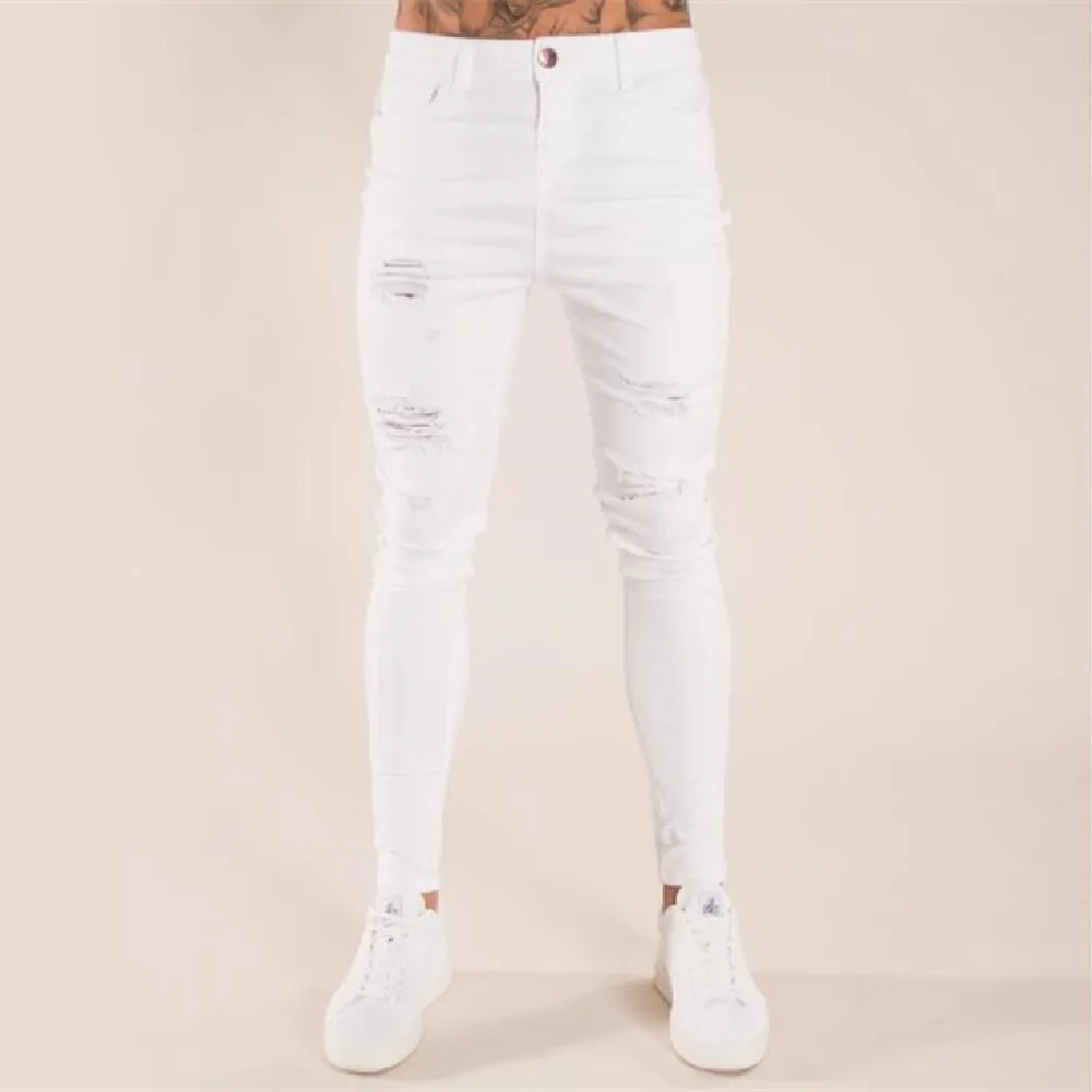 Men's jeans 2021 New European and American fashion men slim skinny leg pants fashion hip-hop wash worn micro elastic hole jeans
Men's jeans 2021 New European and American fashion men slim skinny leg pants fashion hip-hop wash worn micro elastic hole jeans