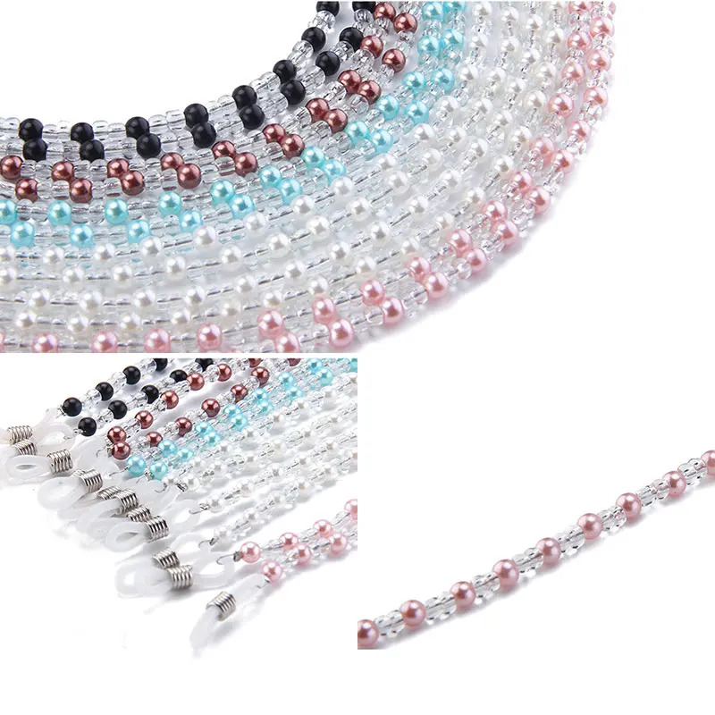 2020 New Korean Vintage Pearls Glass Bead Necklace Mask Chain Strap Hang On Neck Glasses Holder Rope For Women Glasses Strap
2020 New Korean Vintage Pearls Glass Bead Necklace Mask Chain Strap Hang On Neck Glasses Holder Rope For Women Glasses Strap