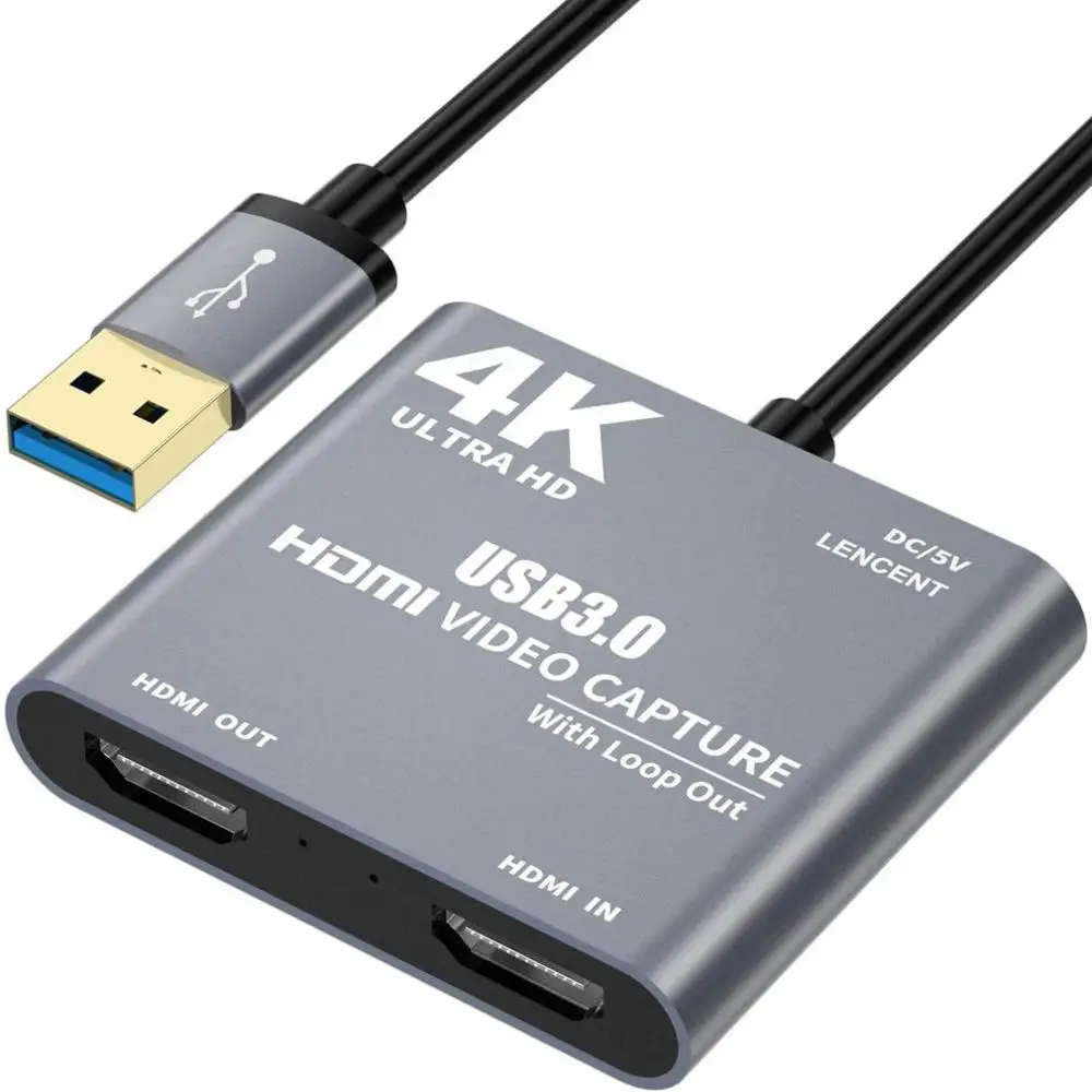 4K 1080P USB 3.0 to HDMI-compatible Video Audio Game Capture Card With Loop Out Full 1080p 60 Record Via DSLR Camcorder
4K 1080P USB 3.0 to HDMI-compatible Video Audio Game Capture Card With Loop Out Full 1080p 60 Record Via DSLR Camcorder