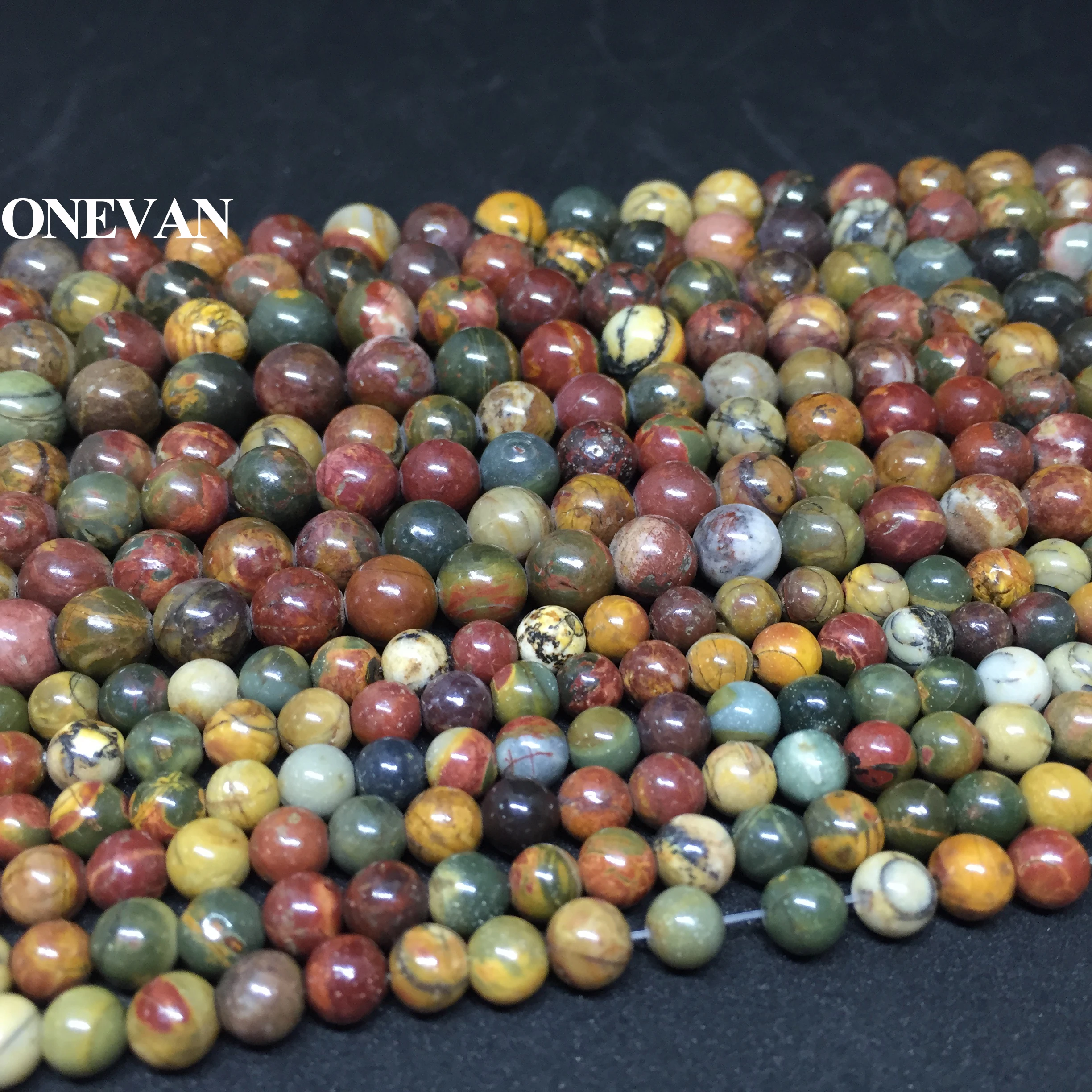 ONEVAN Natural Picasso Jasper Beads Smooth Round Stone Bracelet Necklace Jewelry Making Diy Accessories Gift Design
ONEVAN Natural Picasso Jasper Beads Smooth Round Stone Bracelet Necklace Jewelry Making Diy Accessories Gift Design