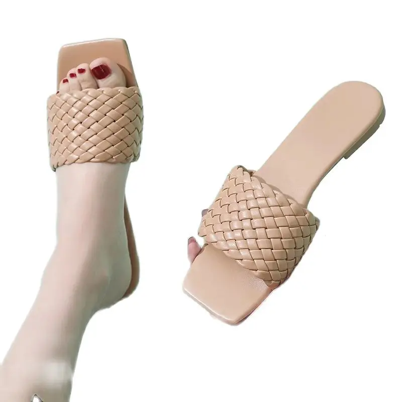 Women Temperament Slippers Braided Design Charm Open-toe Set Foot 2021 Vacation Beach Flat Sandals Casual Flip Flops Women Shoes
Women Temperament Slippers Braided Design Charm Open-toe Set Foot 2021 Vacation Beach Flat Sandals Casual Flip Flops Women Shoes