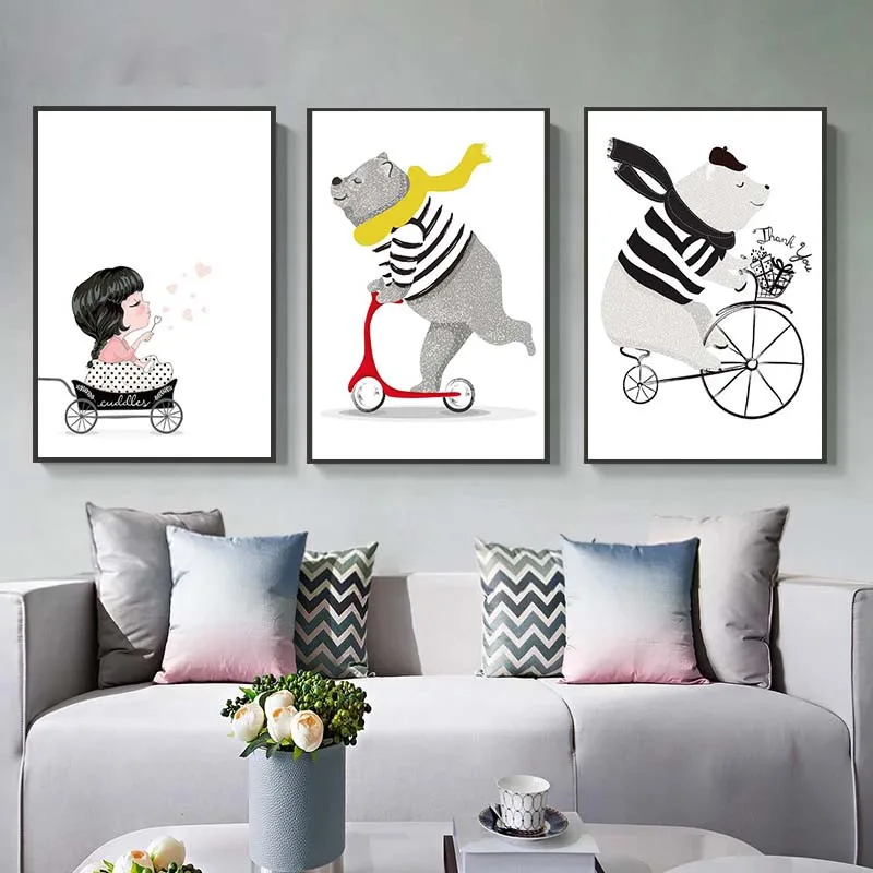 Nordic Cartoon Cute Bears Wall Posters And Prints Modern Bear Wall Art Canvas Prints Animals Wall Pictures For Kids Room Cuadros
Nordic Cartoon Cute Bears Wall Posters And Prints Modern Bear Wall Art Canvas Prints Animals Wall Pictures For Kids Room Cuadros