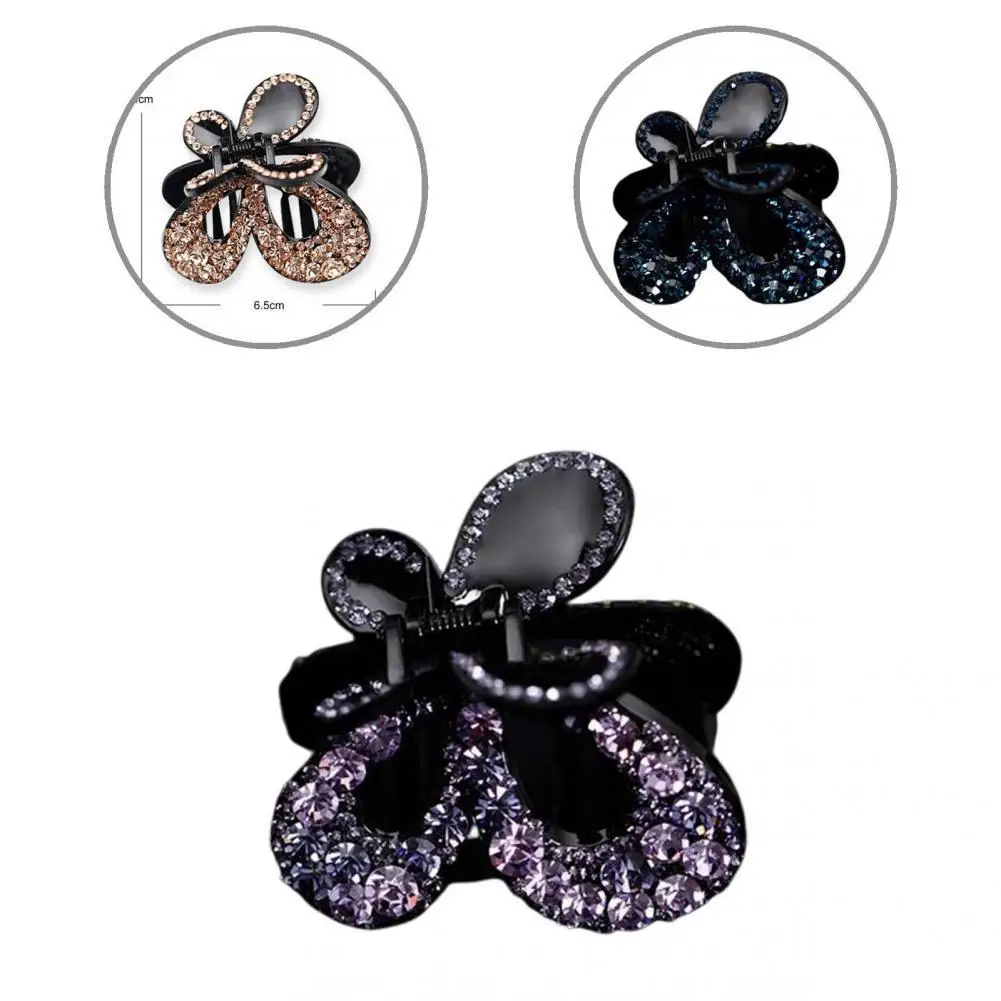 Useful Hairpin Eye-catching Plastic Women Rhinestone Butterfly Shape Hair Claw Hair Barrette Hair Grip
Useful Hairpin Eye-catching Plastic Women Rhinestone Butterfly Shape Hair Claw Hair Barrette Hair Grip