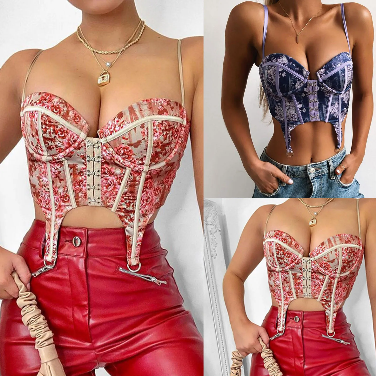 2021 Sexy Sleeveless Bodycon Corset Crop Women Fashion Bandage Backless Short Umbilical Vest Bustier Ladies Cropped Tops Female
2021 Sexy Sleeveless Bodycon Corset Crop Women Fashion Bandage Backless Short Umbilical Vest Bustier Ladies Cropped Tops Female
