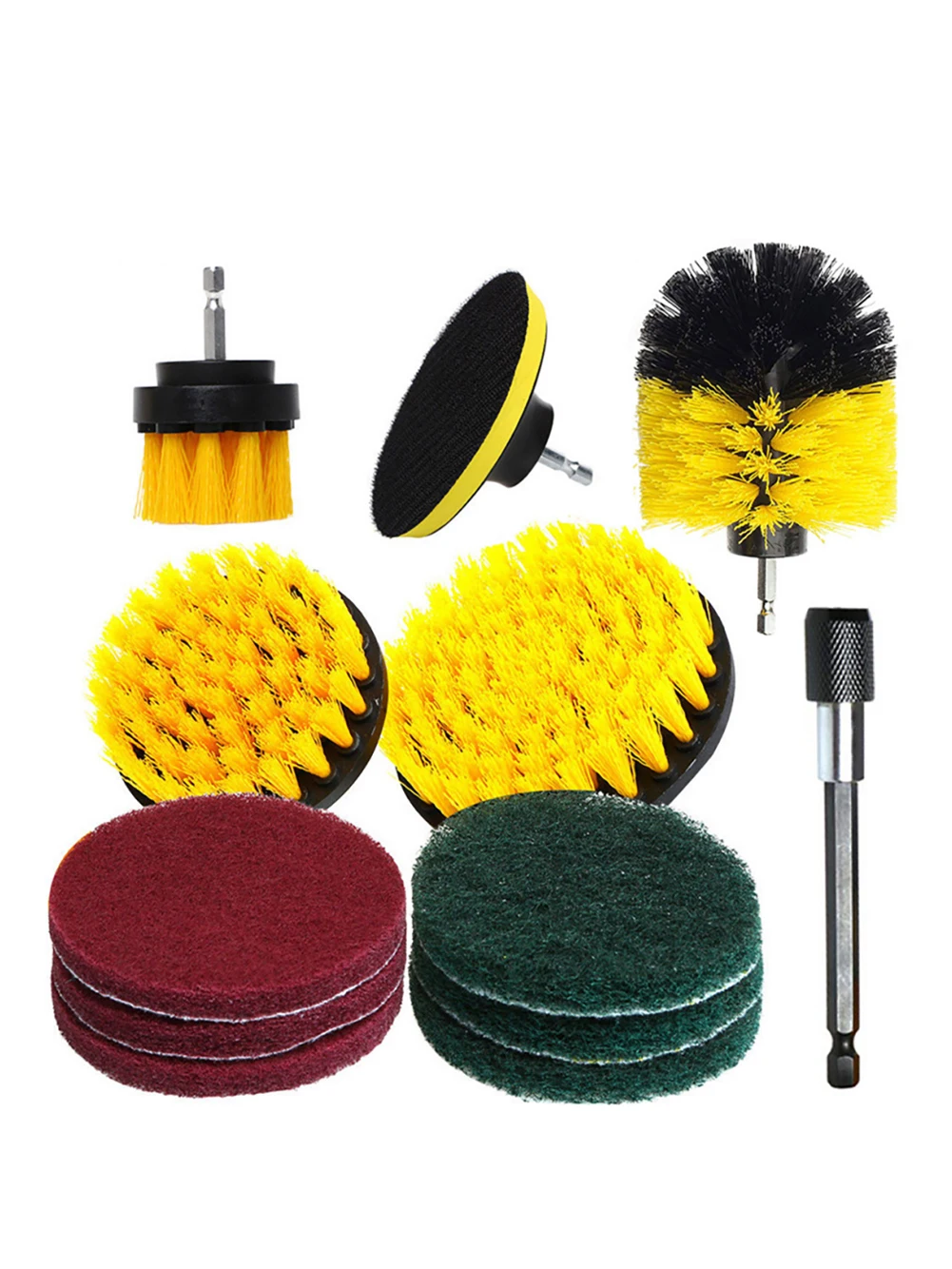 12Pcs Electric Scrubber Brush Drill Brush Kit Plastic Round Cleaning Brush For Carpet Glass Car Nylon Brushes Cleaning Tools
12Pcs Electric Scrubber Brush Drill Brush Kit Plastic Round Cleaning Brush For Carpet Glass Car Nylon Brushes Cleaning Tools
