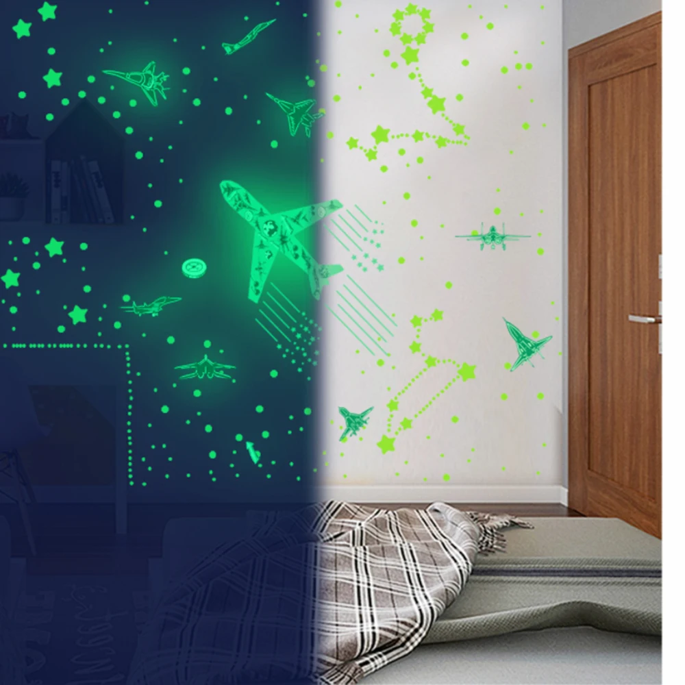 Luminous Star Airplane Dot Meteor Wall Sticker Kid's Bedroom Wall Decoration Wallpaper Home Decor Paper Accessories Stickers
Luminous Star Airplane Dot Meteor Wall Sticker Kid's Bedroom Wall Decoration Wallpaper Home Decor Paper Accessories Stickers