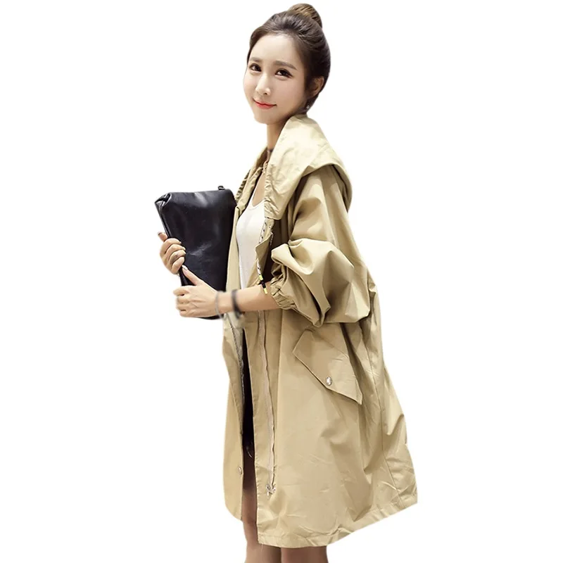 Women Long Jacket Hooded Casual Loose Windbreaker Coat Trench Spring Autumn Plus Size Women Clothes Student Outwear
Women Long Jacket Hooded Casual Loose Windbreaker Coat Trench Spring Autumn Plus Size Women Clothes Student Outwear