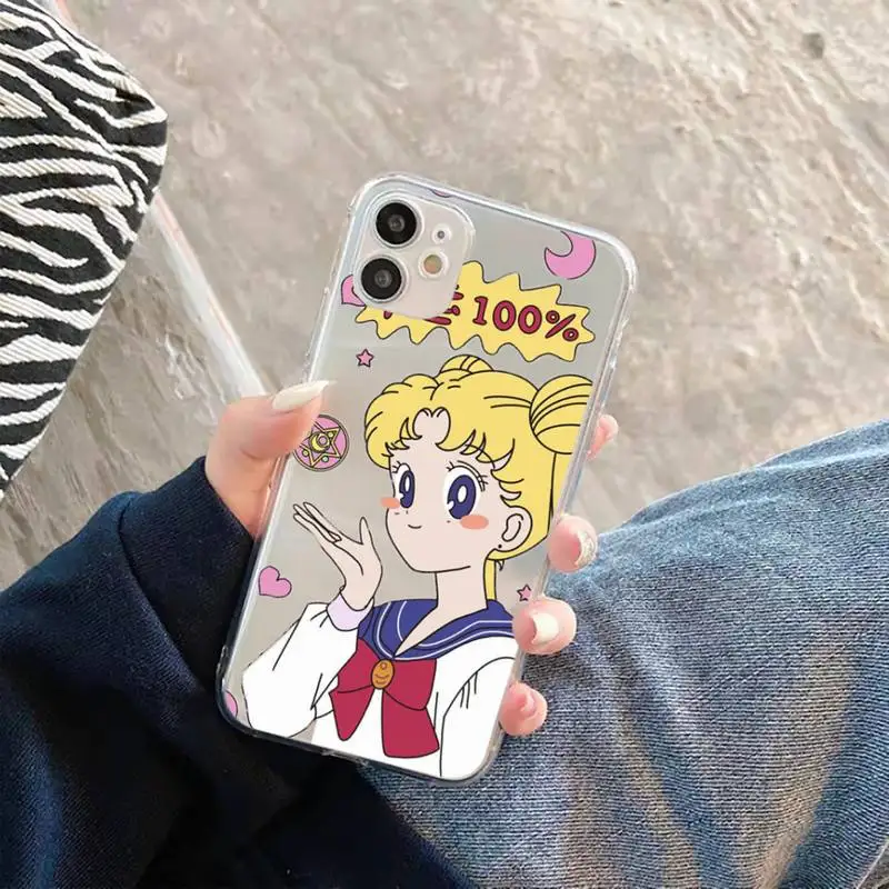 Sailor Moon Cartoon girl Phone Case Transparent soft For iphone 5 5s 5c se 6 6s 7 8 11 12 plus mini x xs xr pro max
Sailor Moon Cartoon girl Phone Case Transparent soft For iphone 5 5s 5c se 6 6s 7 8 11 12 plus mini x xs xr pro max